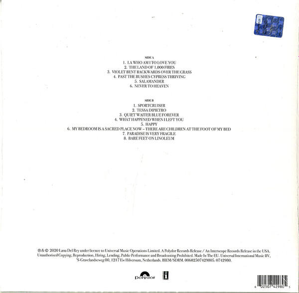 Lana Del Rey – Violet Bent Backwards Over The Grass