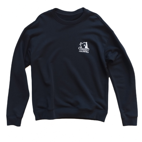 Sweater Preto / Socorro Branco