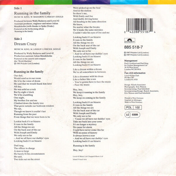 Level 42 - Running In The Family