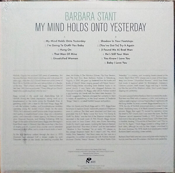 Barbara Stant - My Mind Holds Onto Yesterday