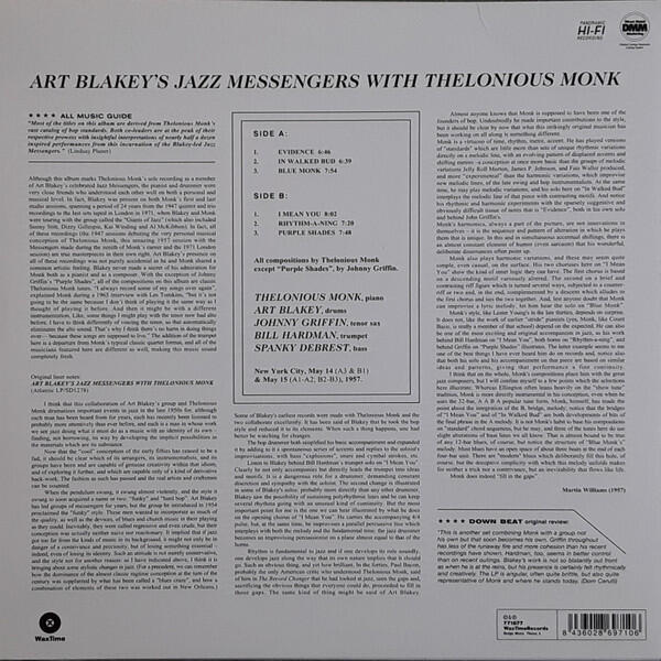 Art Blakey & The Jazz Messengers - Art Blakey's Jazz Messengers With Thelonious Monk